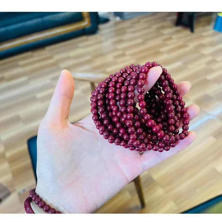 含辰砂工艺品辰砂素圈单圈朱砂手串简约百搭本命（每天限量20条）