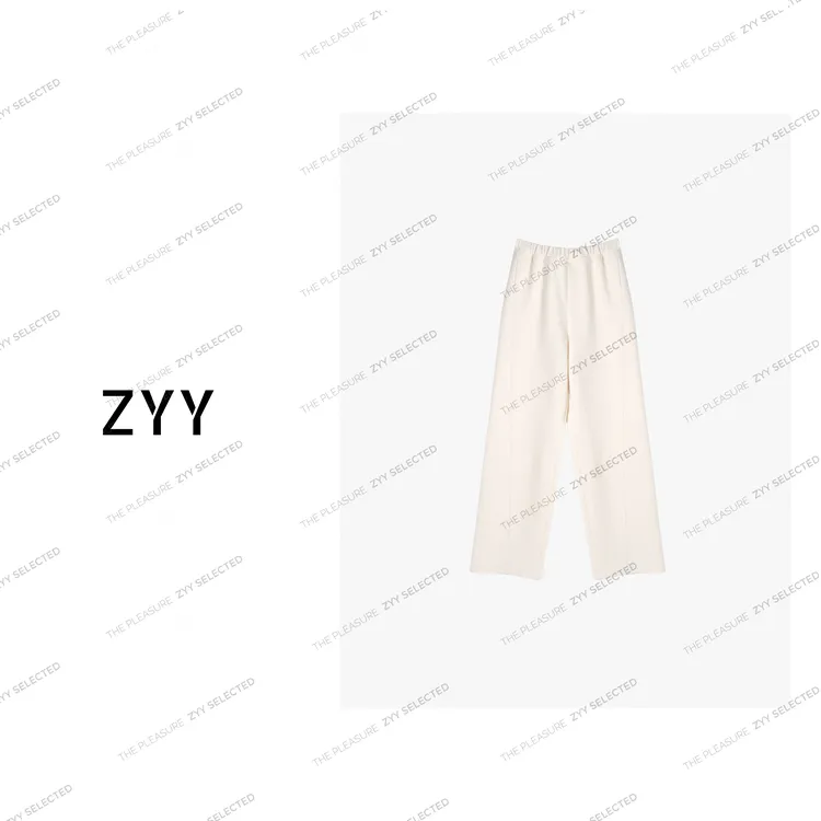 ZYY【糯叽叽】2025/S新品百搭时尚肌理感直筒休闲裤女X25QXXK04262