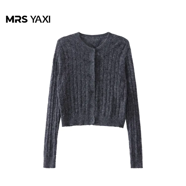 Mrsyaxi6单排扣花纱针织开衫YX5082105