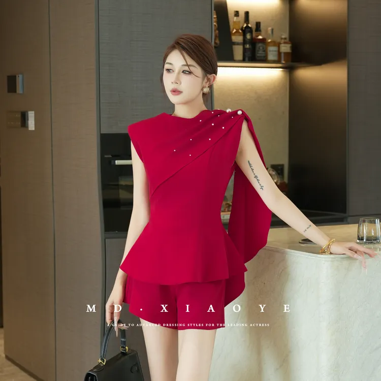 【MD原创·宵夜】2025夏款设计洋气茶歇风百搭上衣休闲套装