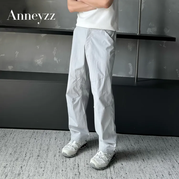 Anneyzz知易-"CLARKIA"户外夏季轻薄冲锋裤宽松直筒裤休闲裤