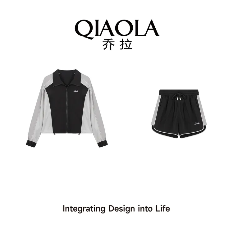QIAOLA/乔拉【悦动周末】春夏季新款防晒防水透气运动时尚套装预售