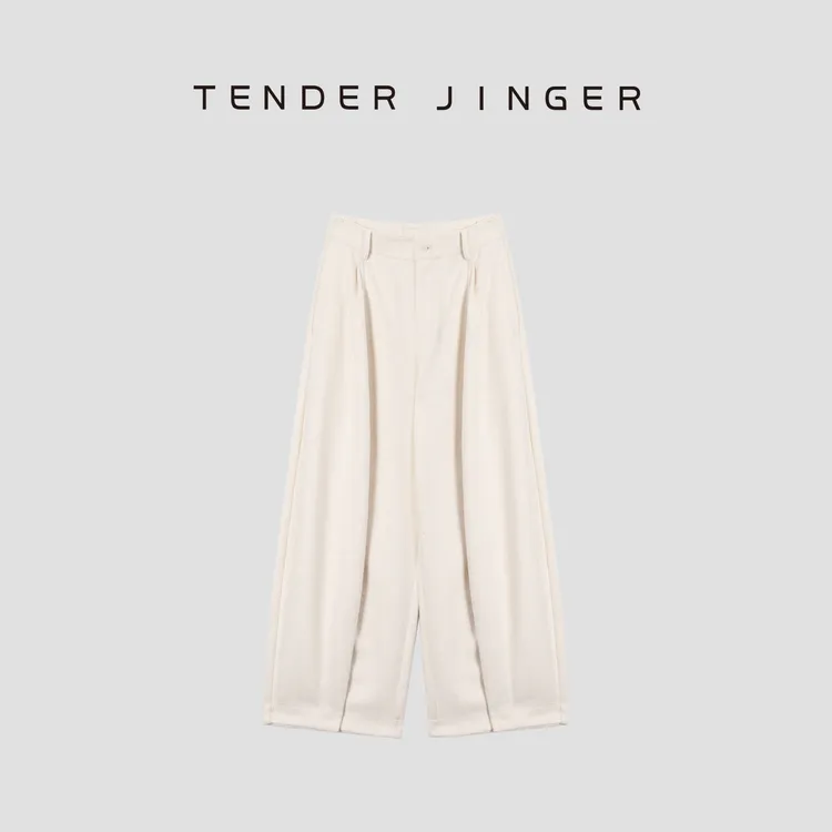 Tender Jinger｜线下专供  立体褶皱显瘦休闲阔腿裤T54JMJ50252