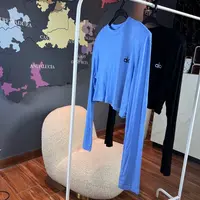 2025al防晒圆领短款长袖打底时尚