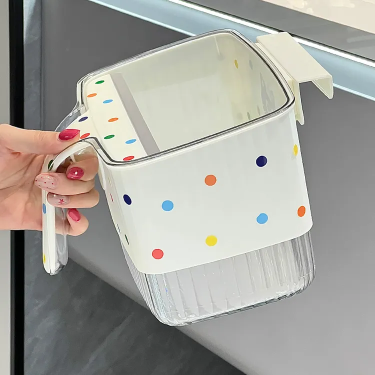 壁挂波点猫垃圾桶家用厨房免打孔柜门悬挂带刮板背胶粘贴垃圾桶