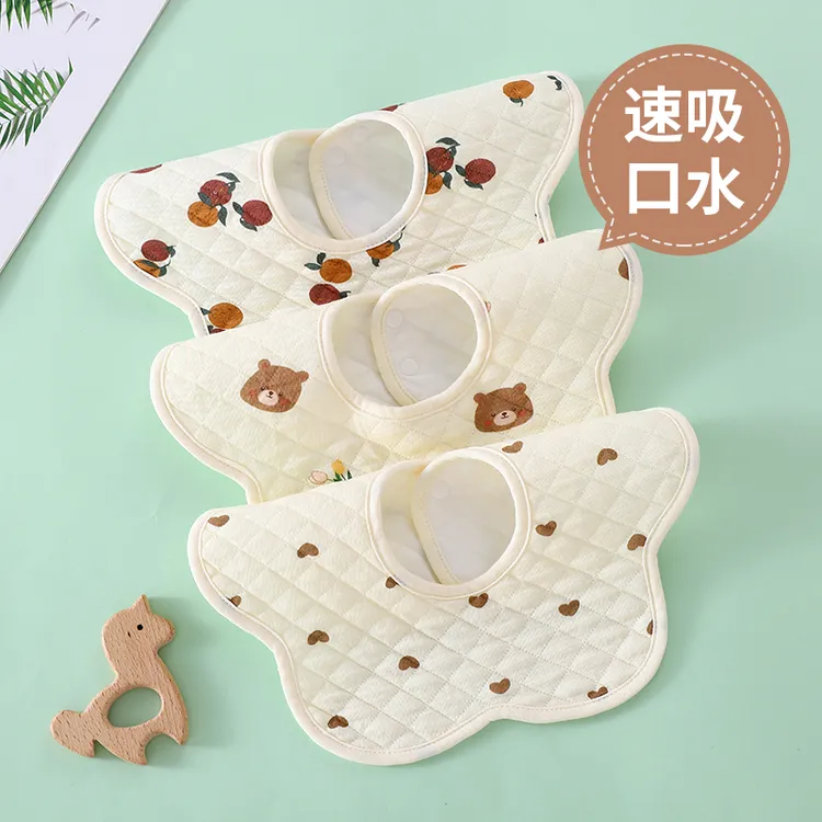 乐蓓淘围嘴婴儿口水巾纯棉薄款防水宝宝围兜小孩儿童男宝口水围兜