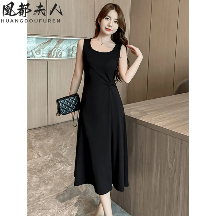 夏季新款长款吊带背心裙大码百搭宽松内搭外穿打底无袖气质连衣裙