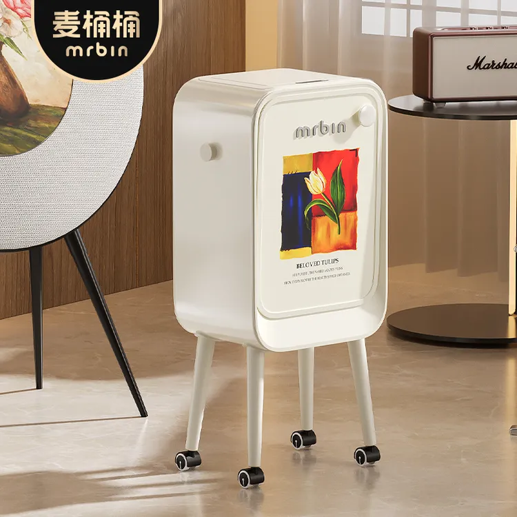 麦桶桶智能感应垃圾桶家用2025新款大号大容量客厅厨房高颜值带轮