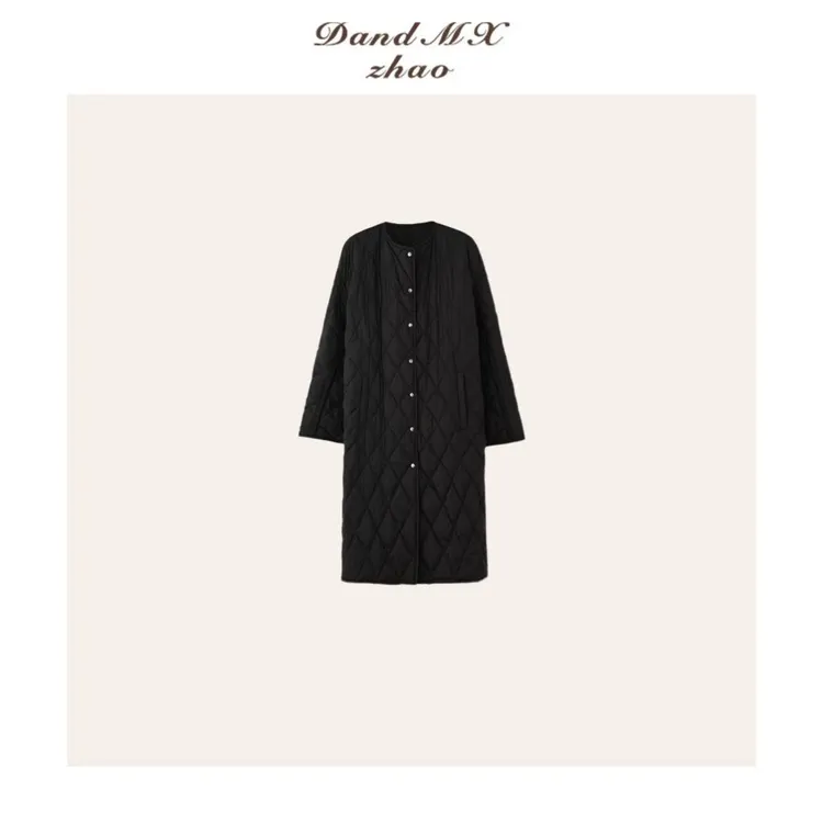 D&MX 轻盈棉感显瘦菱格绗缝极简廓形高个子棉服B25016