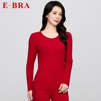 【冬姐专属】E-BRA莫代尔本命年红色打底上衣女抗静电暖肤衣KD00074
