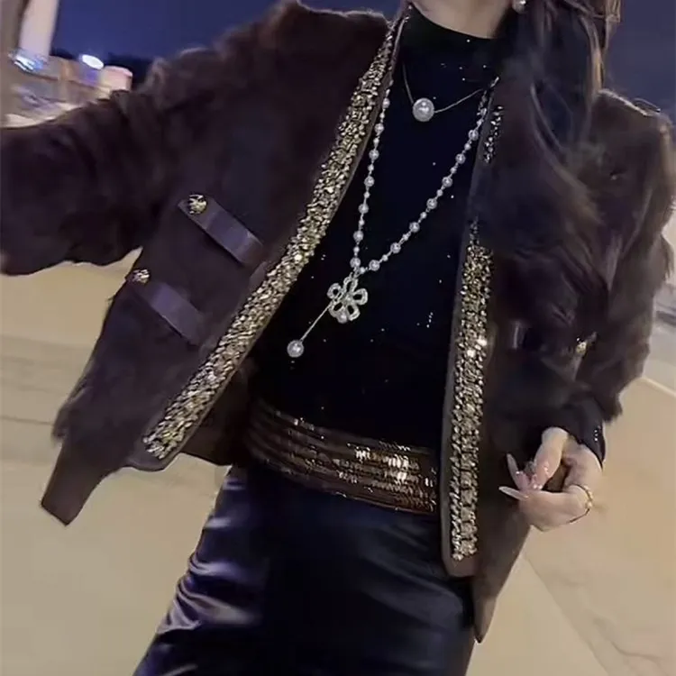 新款减龄贵气女神范短款显瘦遮肉长袖外套