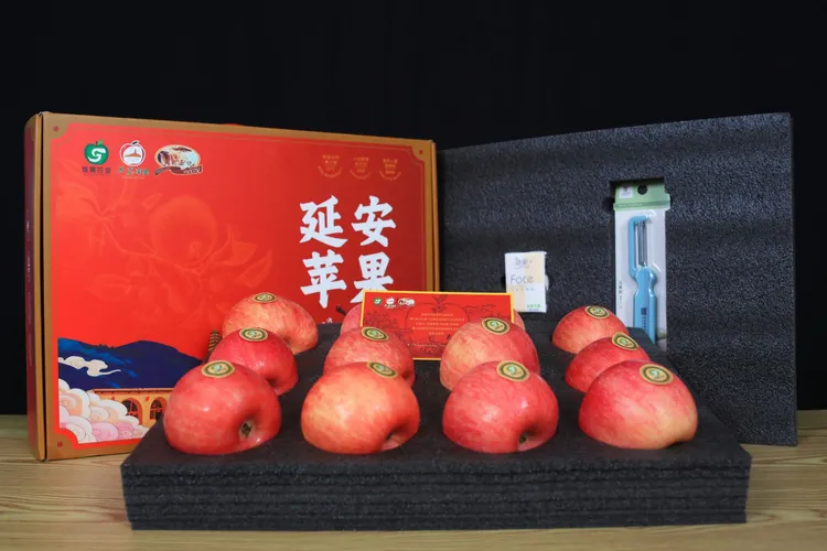 酸甜礼盒装：延安红钱苹果产地直发新鲜脆甜包邮坏果包赔