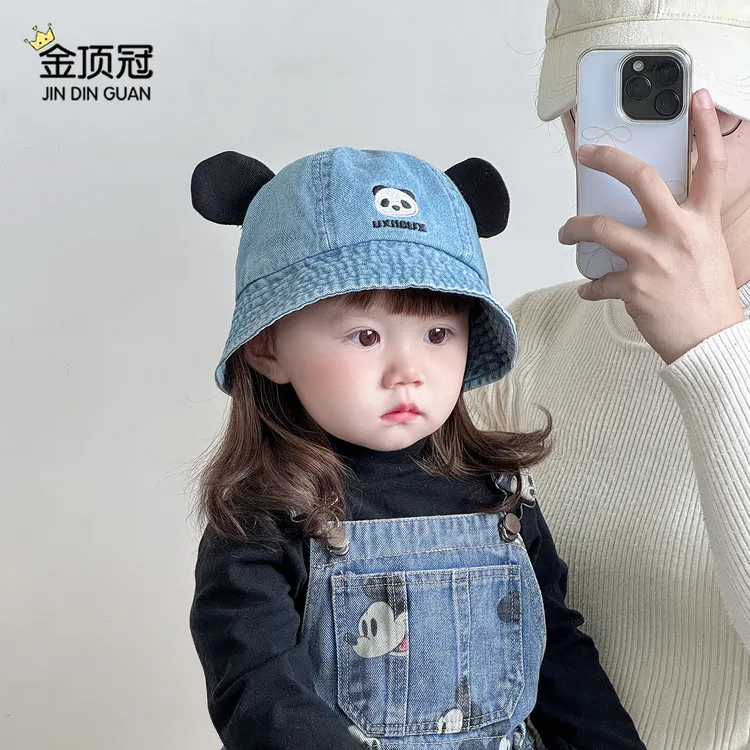 春秋新款 圆顶休闲风短檐大檐高顶宽檐帽子婴儿鸭舌帽牛仔