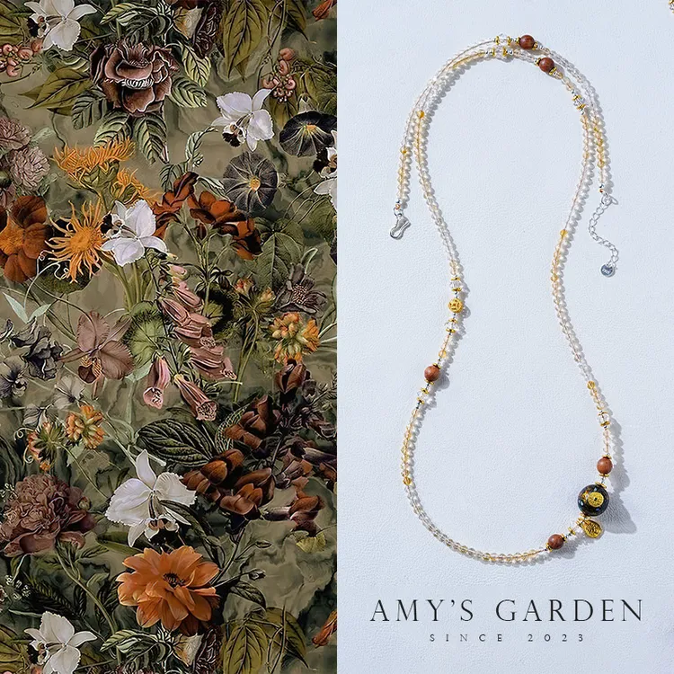 天然黄水晶切面小米珠手链女款极细长款多圈水晶手串小众设计珠宝