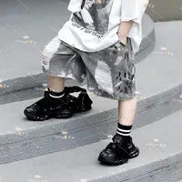 【现货】Jimmy妈童品 重磅来袭 夏季儿童喷绘涂鸦破洞重工水洗短裤
