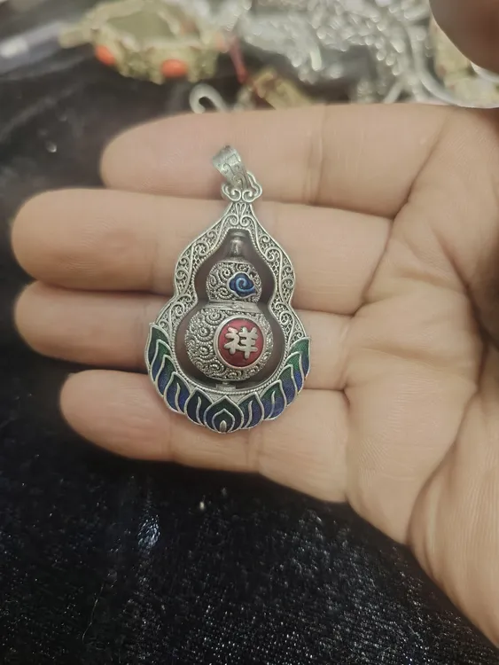 家居摆件配饰饰品挂件银饰老银葫芦吊坠福禄吊坠配饰