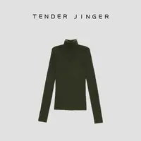 Tender Jinger【黑标】撒克逊羊毛120支高领针织打底衫T54CY339C