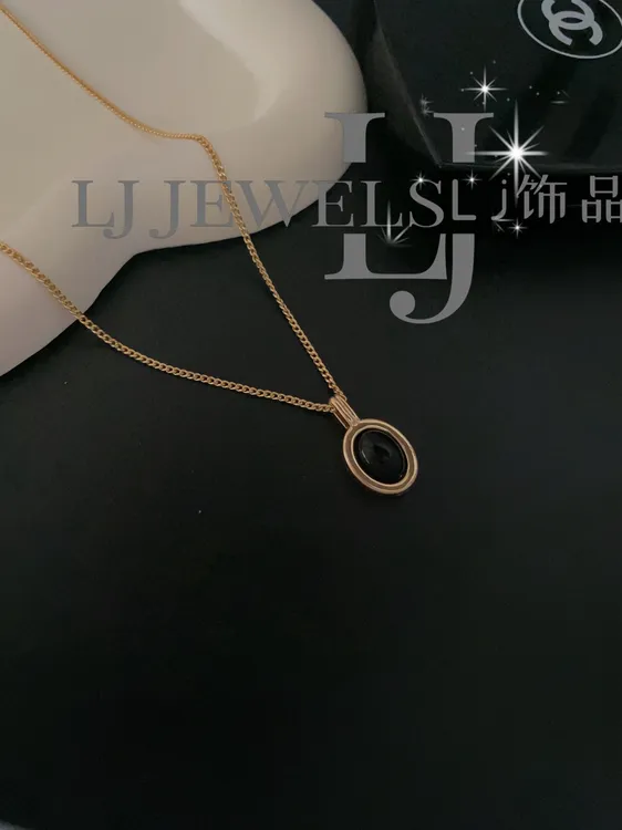 铜合金吊坠 镀K金 项链小众简约复古百搭