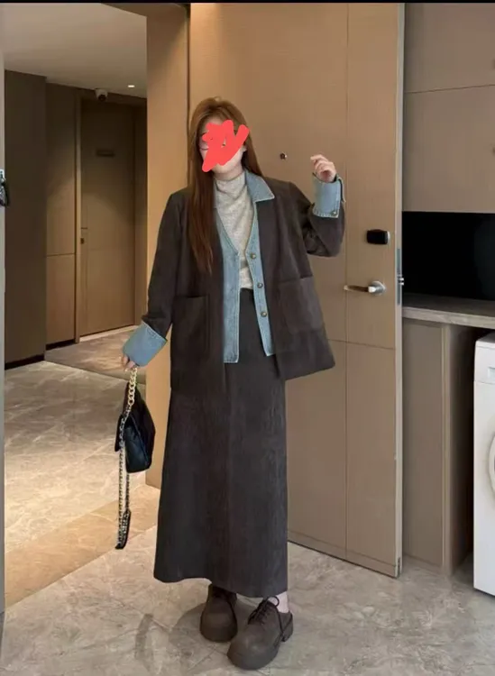 大码拼接牛仔上衣22822半身裙222822裤子522822套装