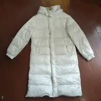 宝丫轻奢  女式时尚简约连帽长款羽绒服外套K3630