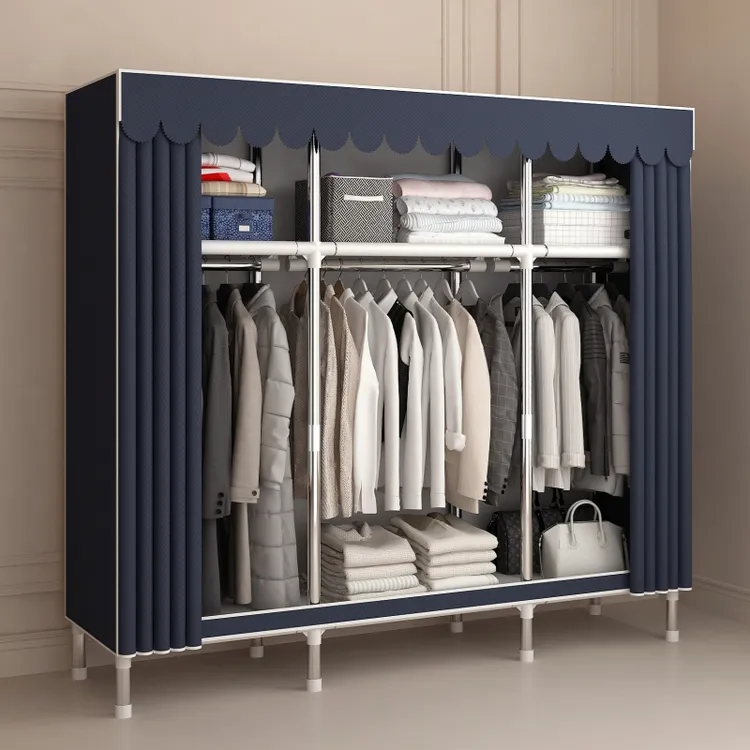 简易衣柜家用我是组装全钢组装架收纳衣橱耐用挂式全衣柜卧室家用