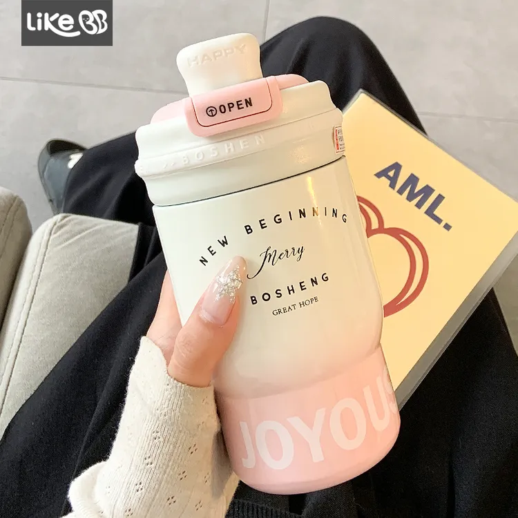保温杯女生高颜值水杯女新款2025带茶仓办公室咖啡杯外出携带杯子