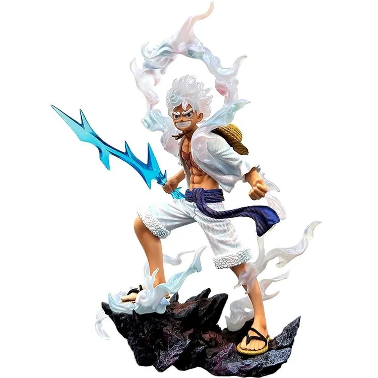 新款手握雷电五档尼卡路飞果实觉醒海贼王动漫摆件模型礼物