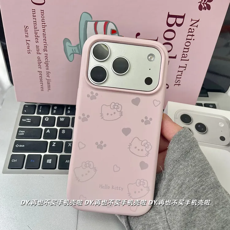 可爱hello凯蒂猫液态硅胶手机壳适用苹果17promax新款16高级感15