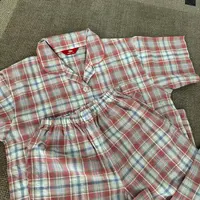 韩版夏 秋款休闲长 短袖家居服套装洋气常规款格子睡衣25091547