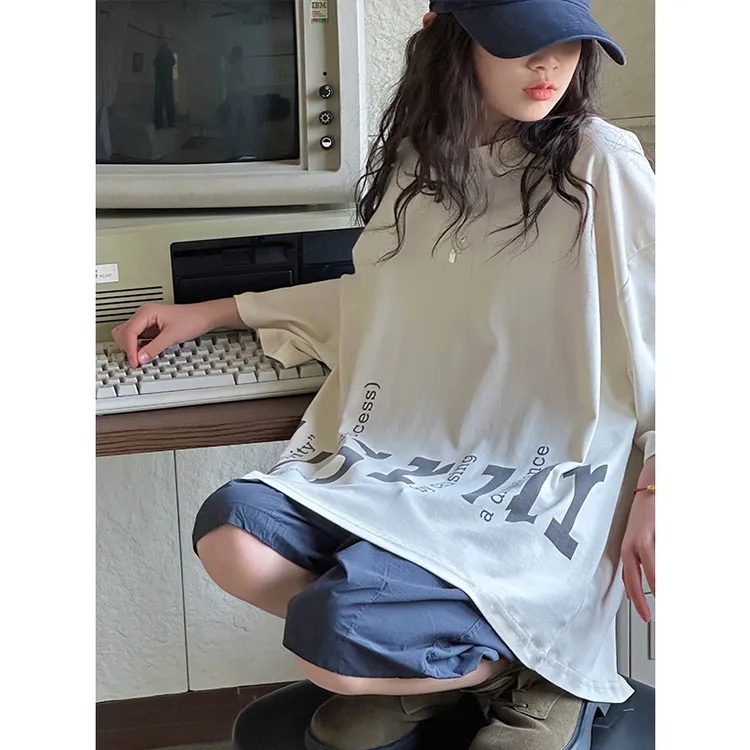 K28603韩系女童短袖T恤2025新款夏装儿童上衣女大童宽松休闲衣服t