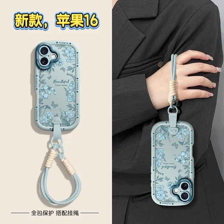 复古花园适用苹果16promax手机壳简约个性iphone15pro保护套14p女