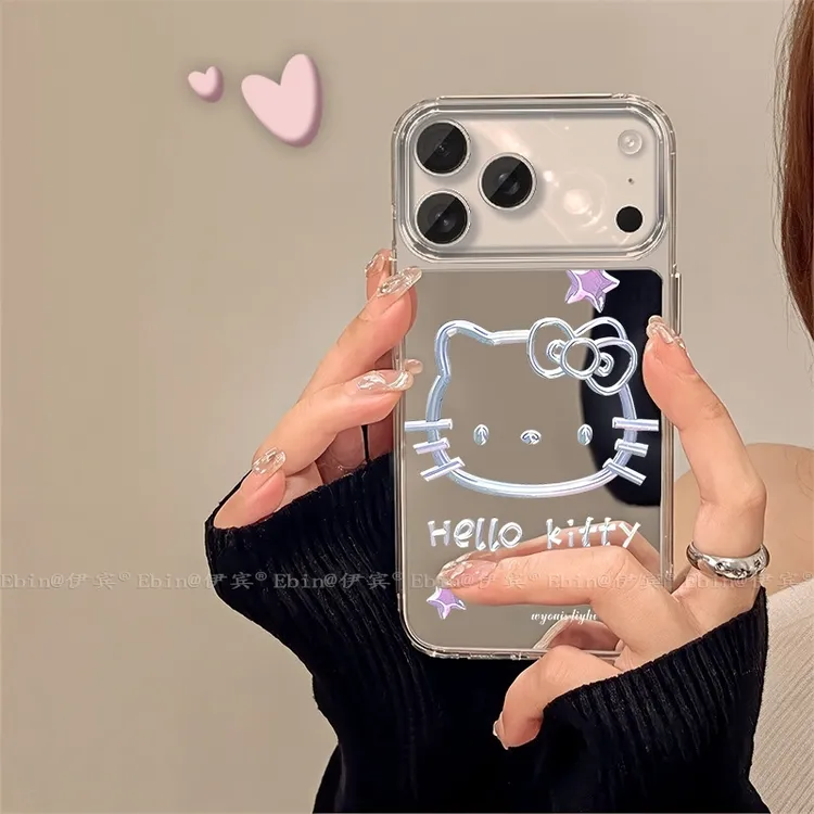 kitty苹果16Pro手机壳iPhone15镜面14promax电镀13/12镜子11xr