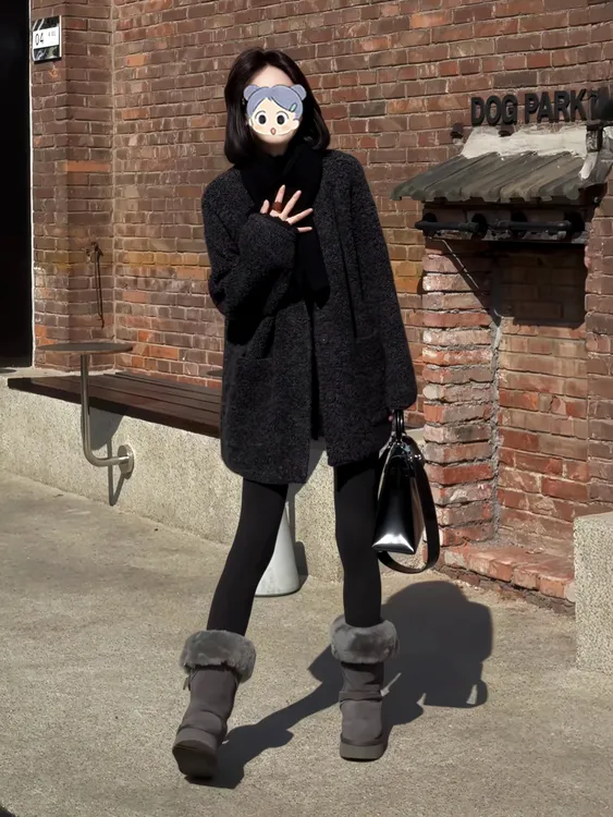 慵懒风针织开衫女2025秋冬中长款宽松显瘦毛衣外套休闲松弛感穿搭