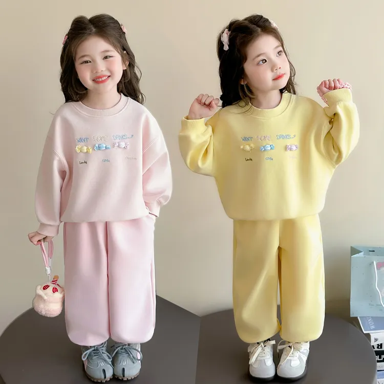 女童秋装套装2025新款4-6岁幼儿园潮款小童女宝春秋季洋气两件套