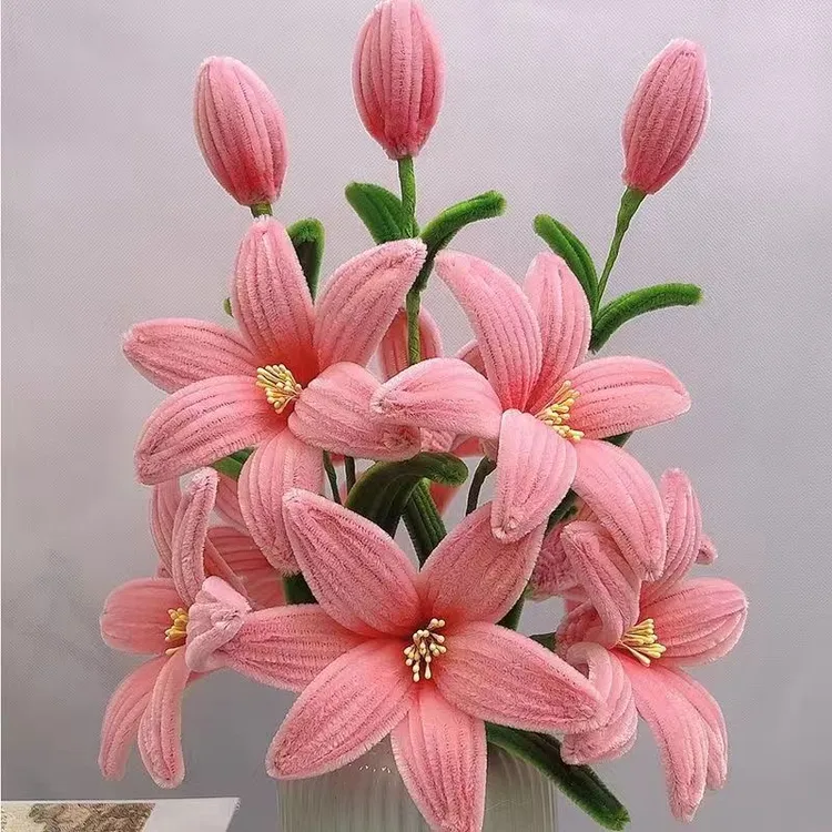扭扭棒百合花束手工diy材料包加厚加密扭扭棒高颜值手工编织正版
