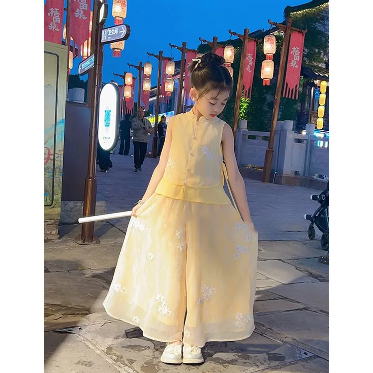 高品质汉服套装两件套女童汉服气质裙子复古儿童公主款国风新中式