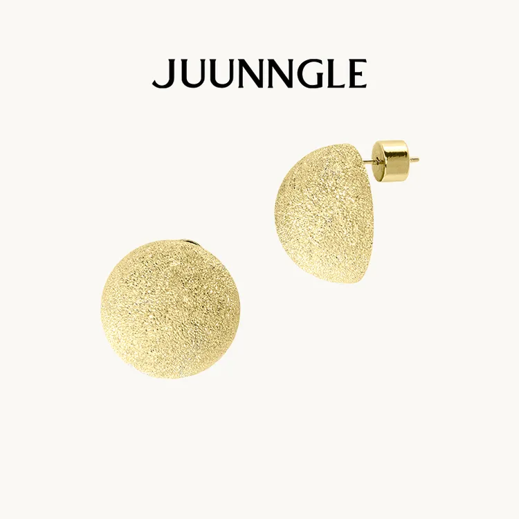 juunngle lab 铜合金耳饰 洲谷JUUNNGLE鎏沙耳钉