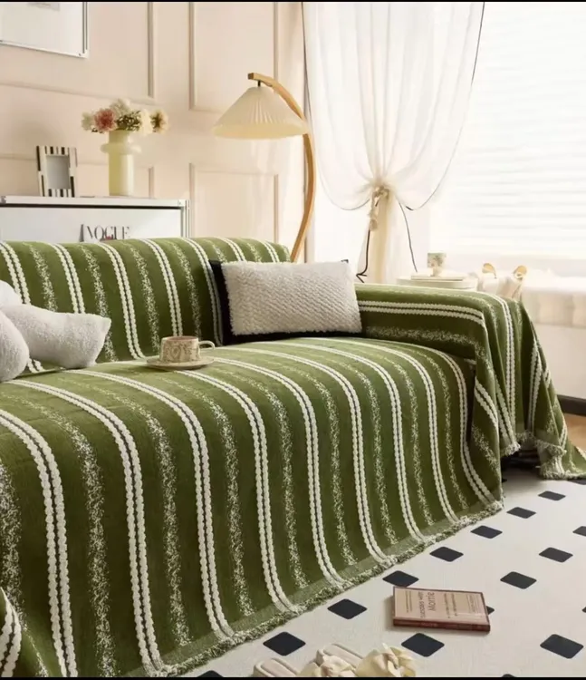 知慕简约雪尼尔沙发盖布网红沙发巾全盖一片式沙发套全包万能通用