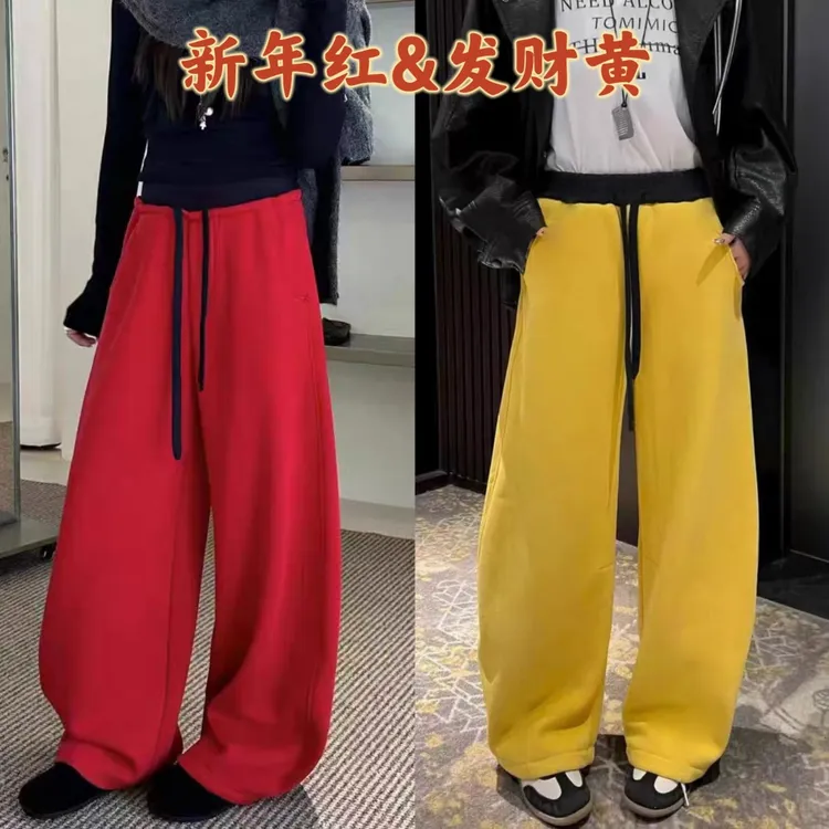 新年款 加绒加厚弯刀裤南油欧货韩版高奢棉新款休闲百搭单品