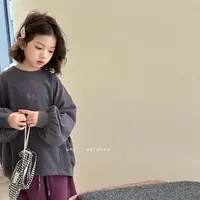 现货「UNO AUTUNNO」【溜冰girl】云朵绒女中大童卡通印花T恤GQ258