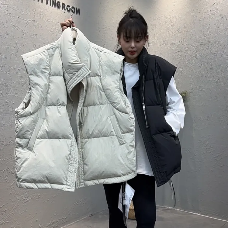 HGZ9580欧货冬装新款加厚羽绒马甲女上衣潮