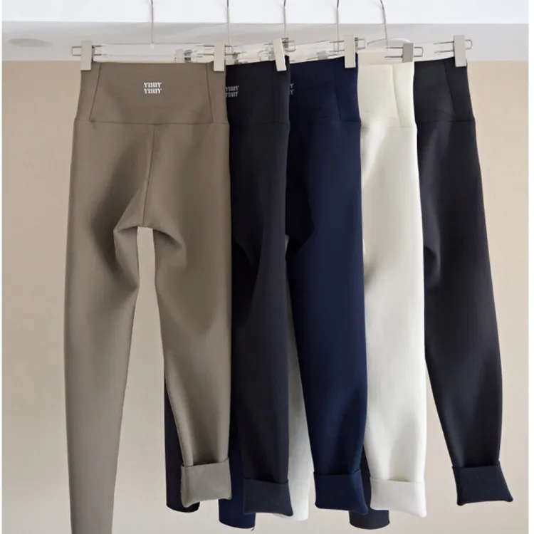 加绒鲨鱼裤女外穿秋冬加厚保暖高腰收腹提臀瑜伽打底裤20251