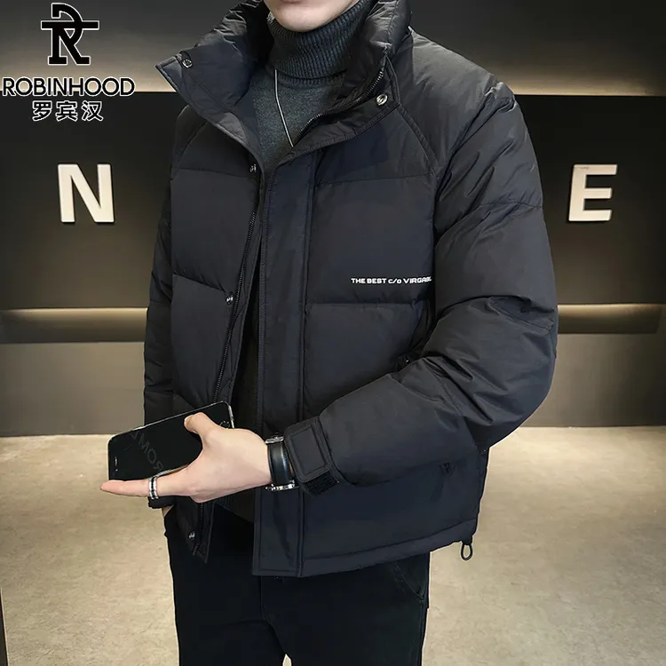 罗宾汉/ROBINHOOD立领棉服男士冬季新款潮牌帅气加厚保暖棉衣外套