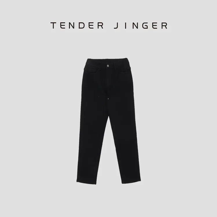 【黑标】高腰时尚百搭修身加绒小脚牛仔裤T44RM101R