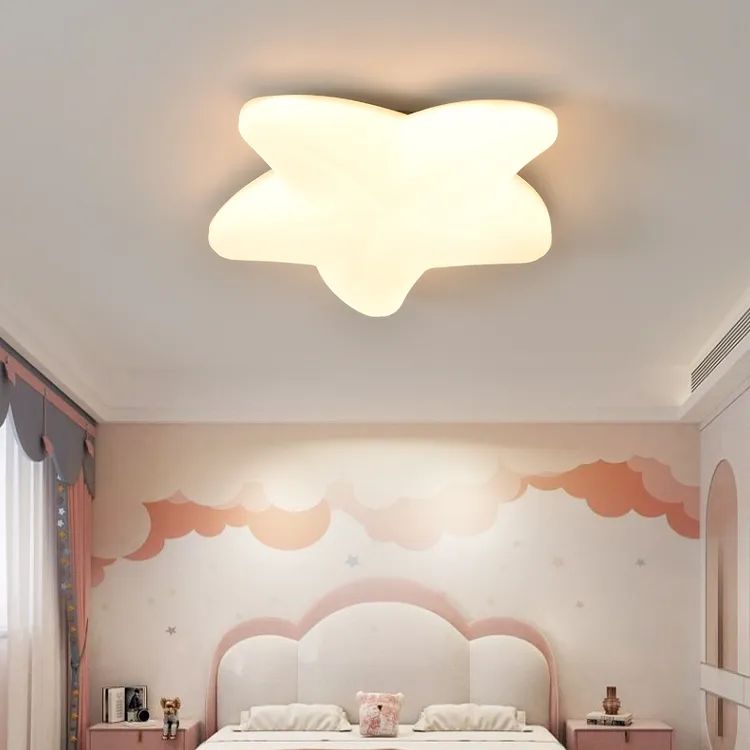 大观园卧室灯儿童房灯具2025新款奶油风海星全光谱护眼吸顶灯581I