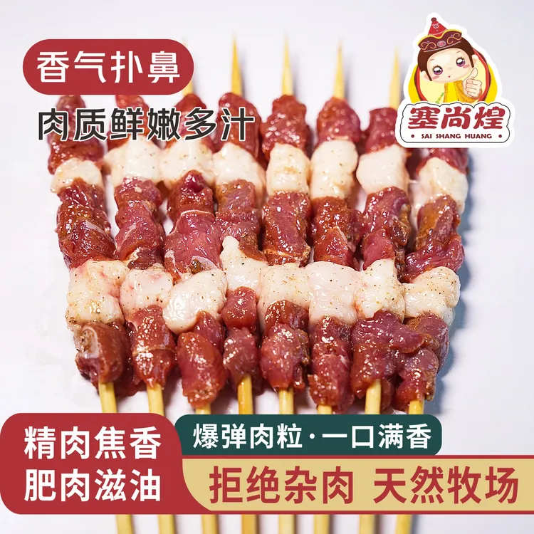 塞尚煌清真腌制羊肉串正宗新疆羊肉串烧烤羊肉大串半成品