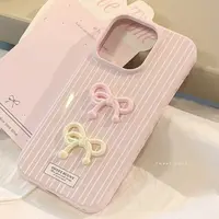 【包相机按键】ins韩风立体蝴蝶结适用苹果171615手机壳iPhone14/13