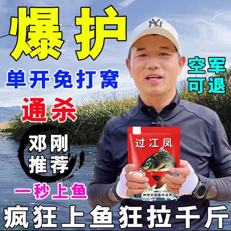 正品过江风钓鱼饵料自带饵水1比1饵料野钓大板鲫四季通用诱鱼剂饵