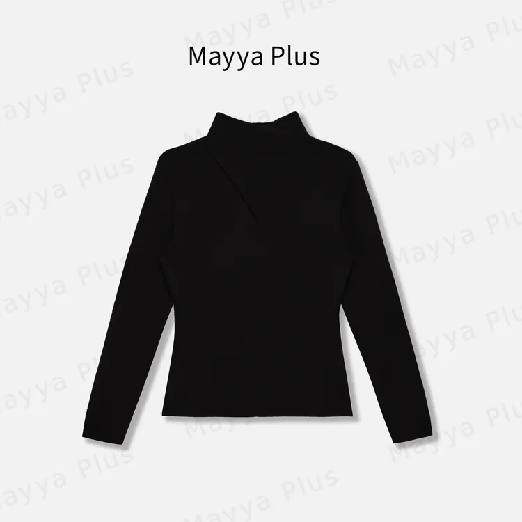 【心机打底】Mayya Plus麦芽定制气质流光风高领打底衫上衣32537151