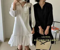 （朴恩惠的裙）韩国代购！衬衫裙夏新款季宽松纯棉可爱连衣裙女3257